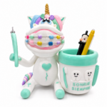 Portalápices Dental Unicornio con Brackets