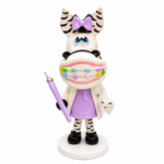 Figura Decorativa Odontóloga Cebra con Brackets