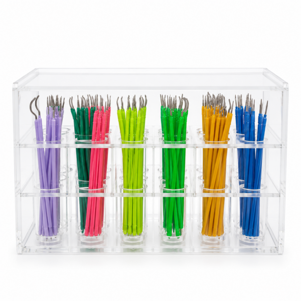 Organizador Acrílico para Bastones de Aplicación Dental (Microbrush)