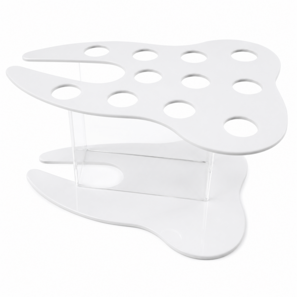 Porta Resinas de Acrílico con Forma de Muela para Consultorio Dental
